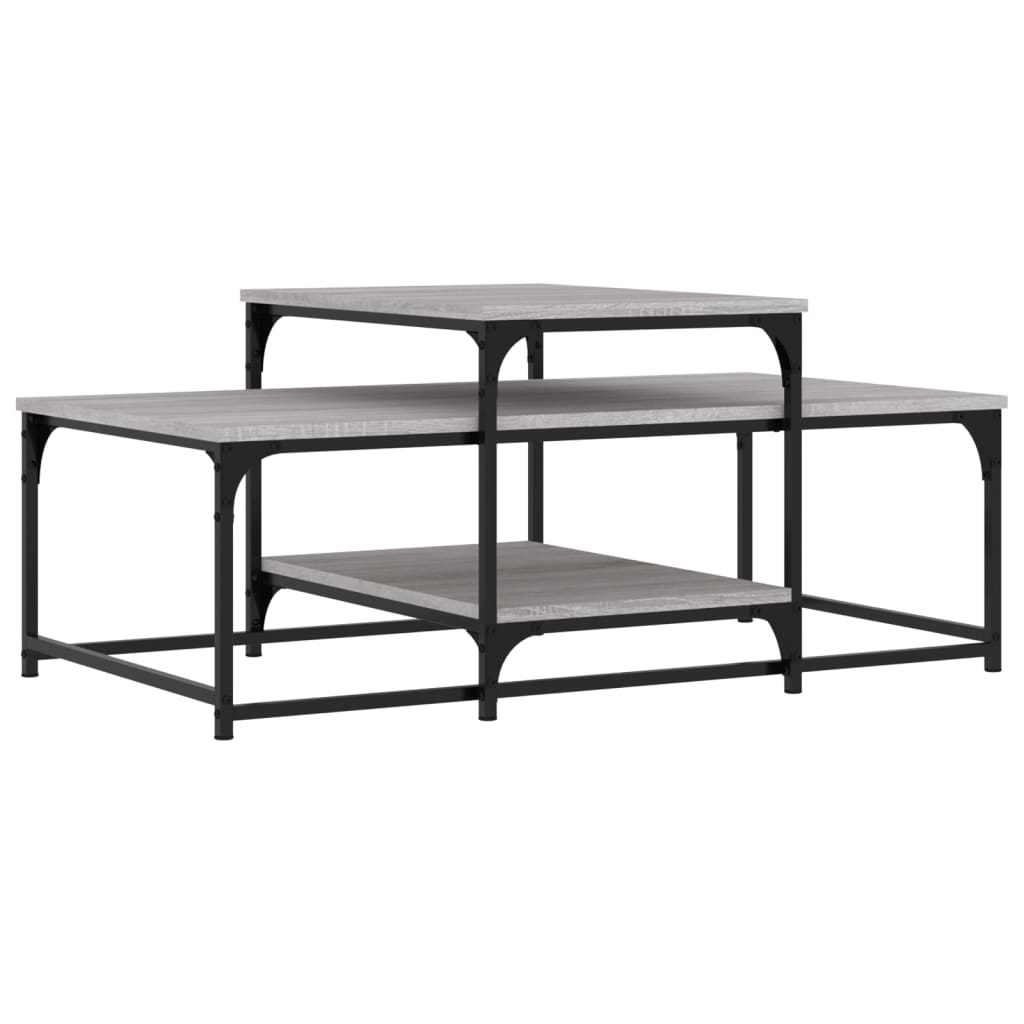 Stolić za kavu boja sivog hrasta 102x60x45 cm konstruirano drvo