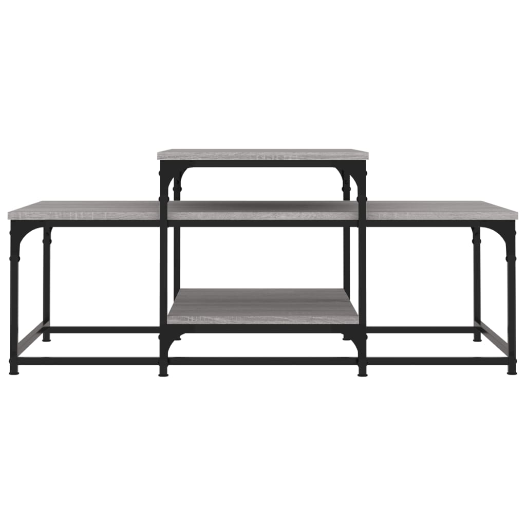 Stolić za kavu boja sivog hrasta 102x60x45 cm konstruirano drvo