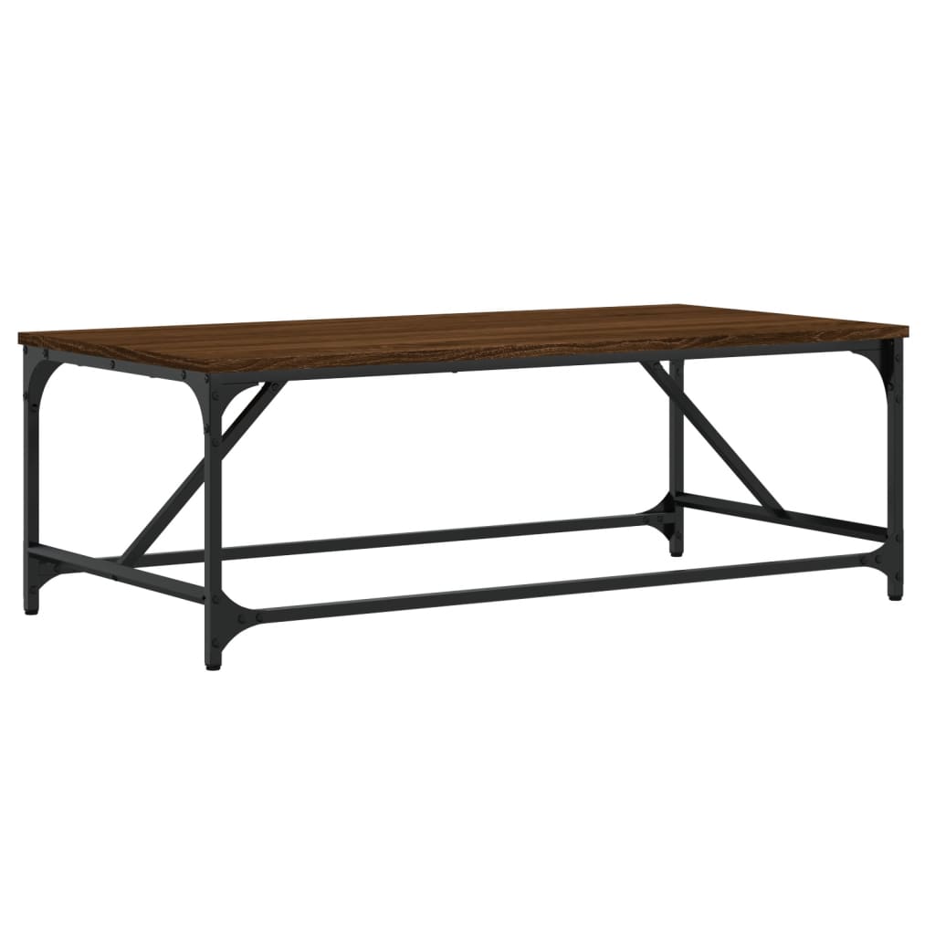 Stolić za kavu smeđa boja hrasta 100x50x35 cm konstruirano drvo