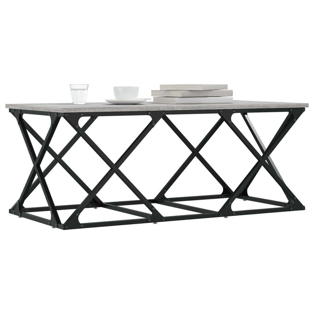 Stolić za kavu boja sivog hrasta 100x49x40 cm konstruirano drvo