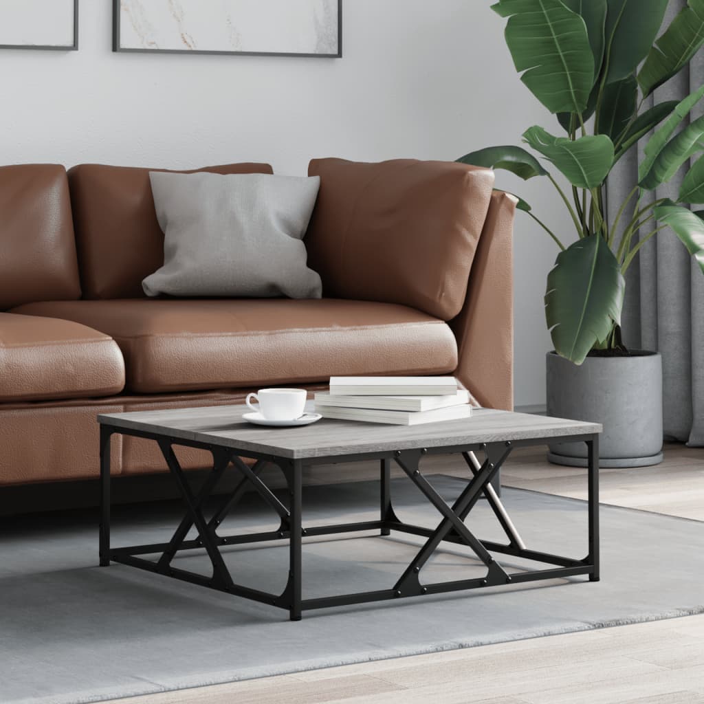 Stolić za kavu boja sivog hrasta 70x70x30 cm konstruirano drvo