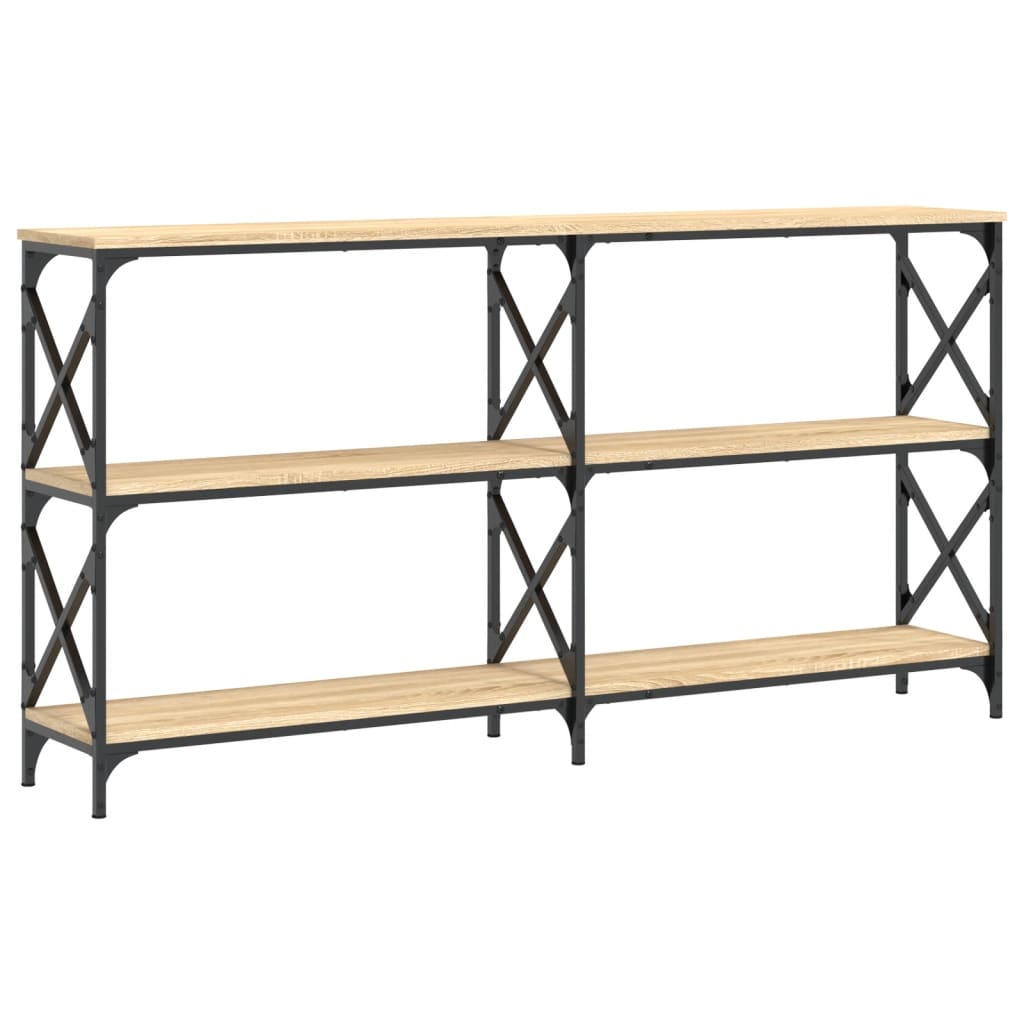 Konzolni stol boja hrasta 156x28x80,5 cm konstruirano drvo