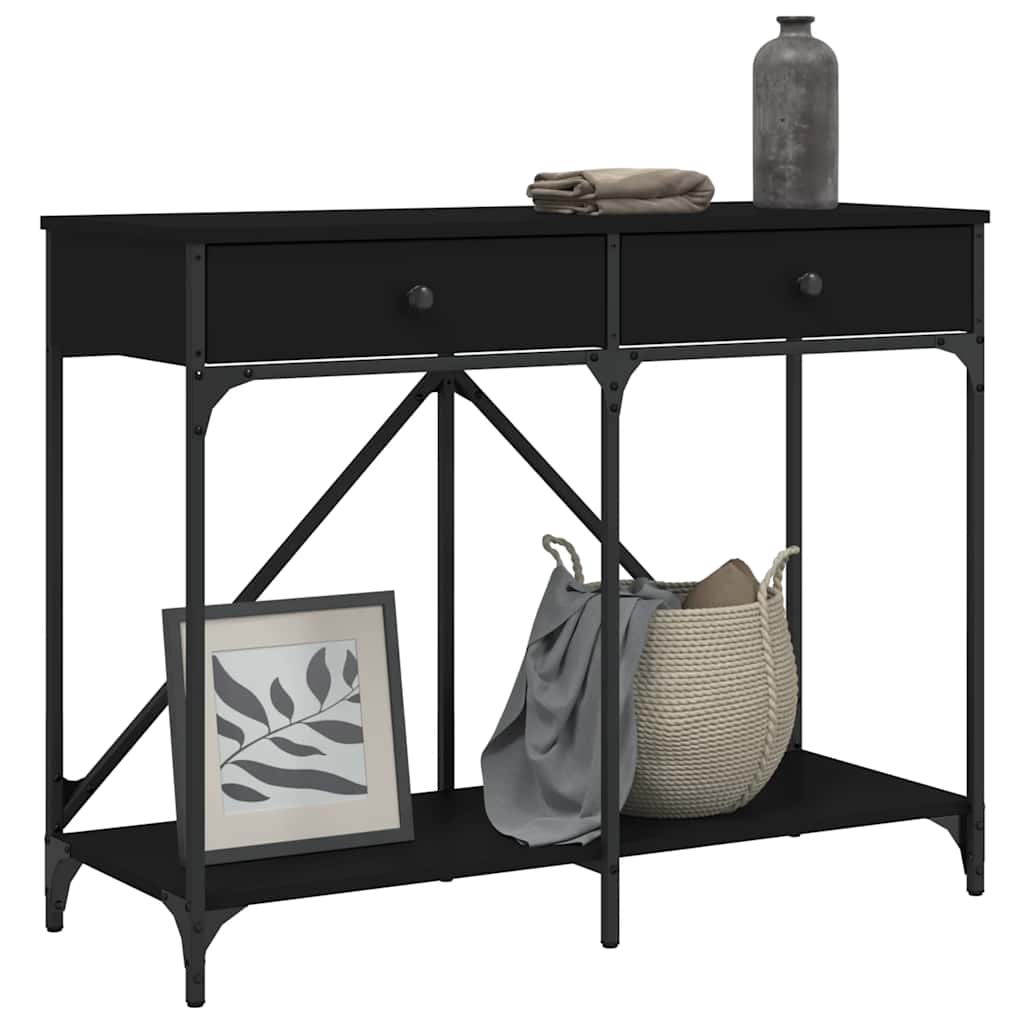 Konzolni stol crni 100 x 39 x 78,5 cm od konstruiranog drva