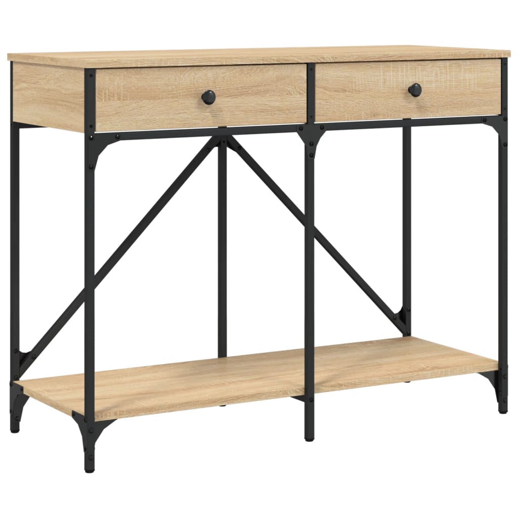Konzolni stol boja hrasta 100 x 39 x 78,5 cm konstruirano drvo