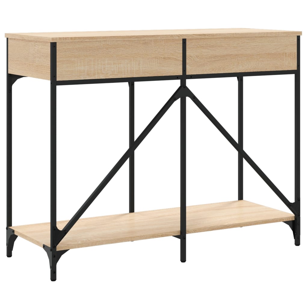 Konzolni stol boja hrasta 100 x 39 x 78,5 cm konstruirano drvo