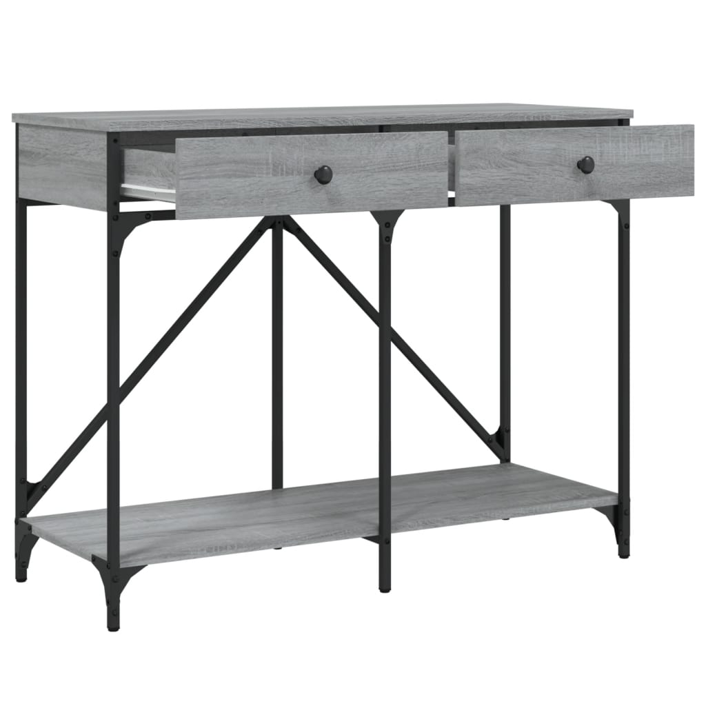 Konzolni stol siva boja hrasta 100x39x78,5 cm konstruirano drvo