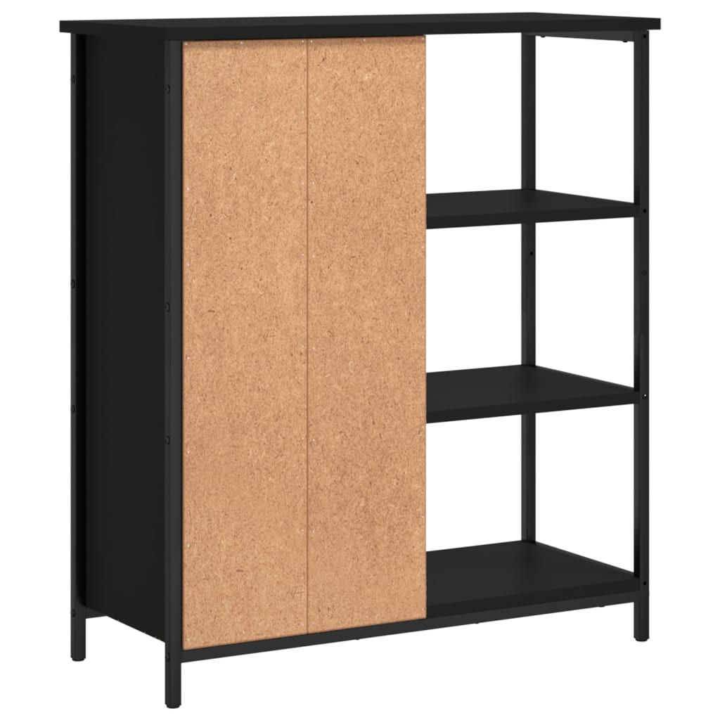 Komoda crna 70 x 30 x 80 cm od konstruiranog drva