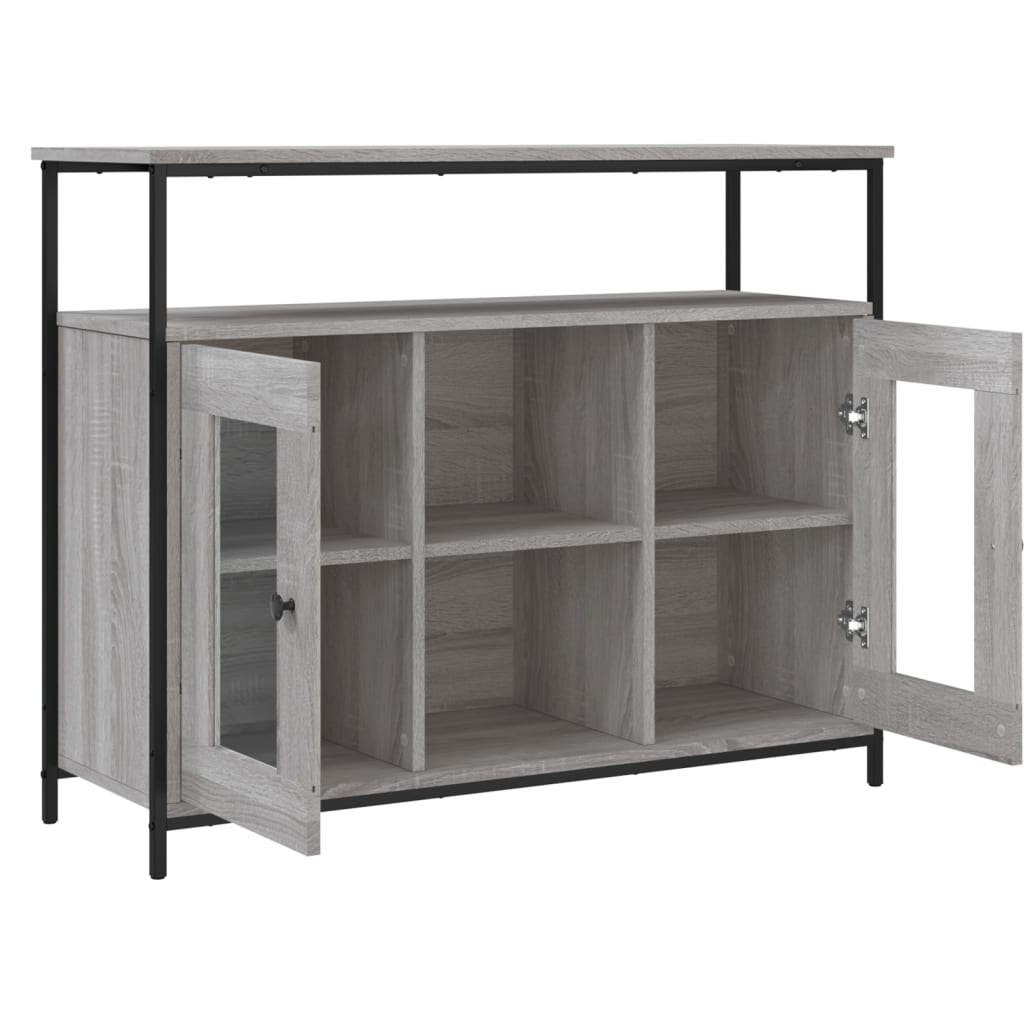 Komoda siva boja hrasta 100x35x80 cm od konstruiranog drva