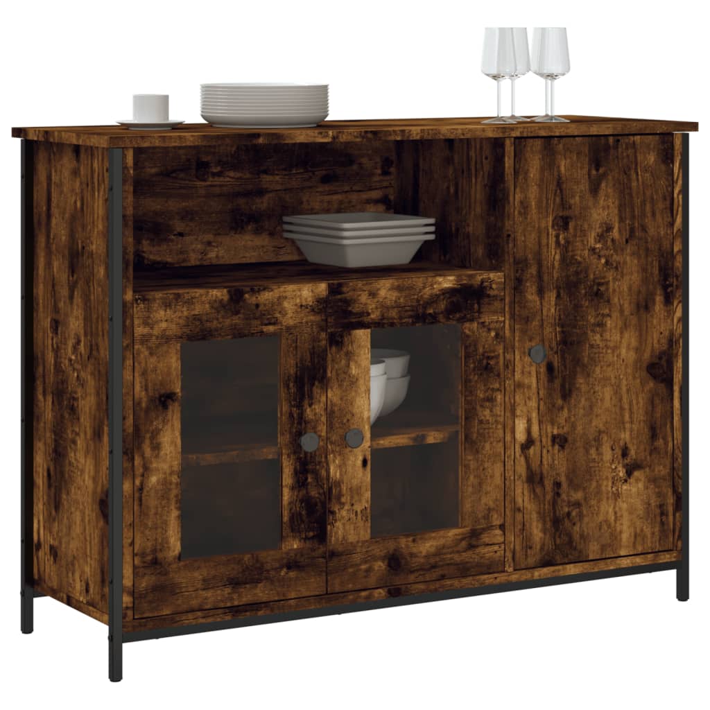 Komoda boja dimljenog hrasta 100 x 35 x 75 cm konstruirano drvo