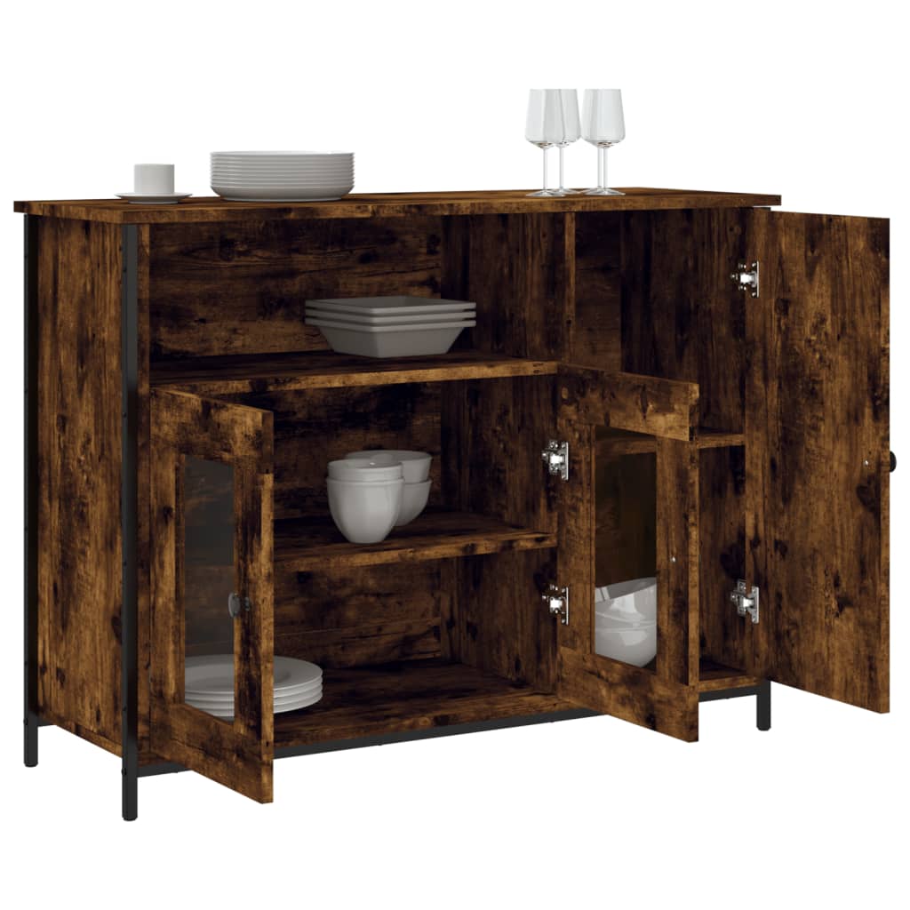 Komoda boja dimljenog hrasta 100 x 35 x 75 cm konstruirano drvo