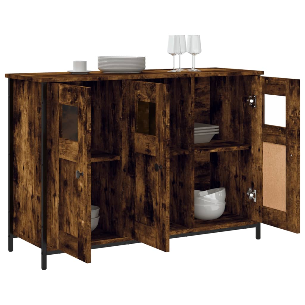 Komoda boja dimljenog hrasta 100 x 35 x 70 cm konstruirano drvo