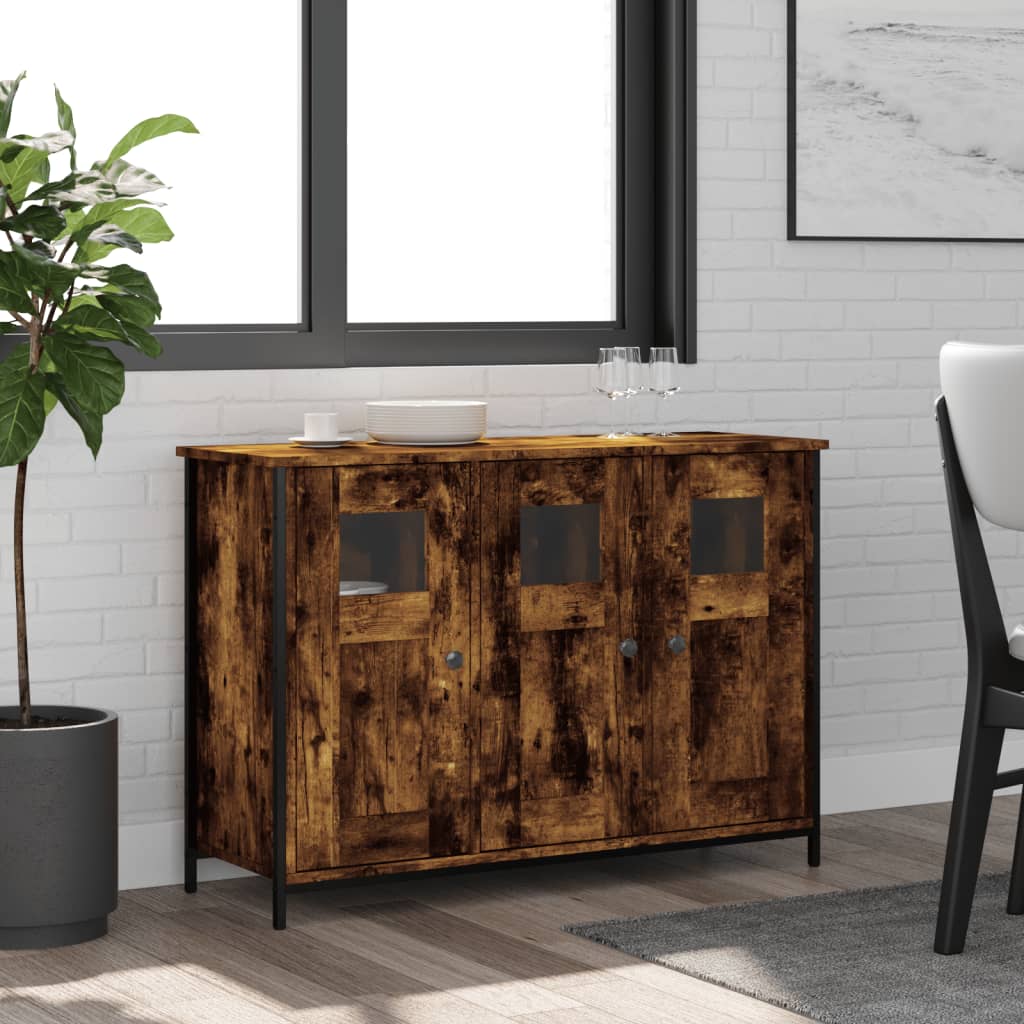 Komoda boja dimljenog hrasta 100 x 35 x 70 cm konstruirano drvo