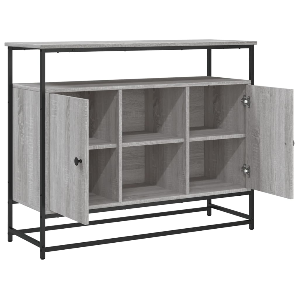 Komoda siva boja hrasta 100x35x80 cm od konstruiranog drva