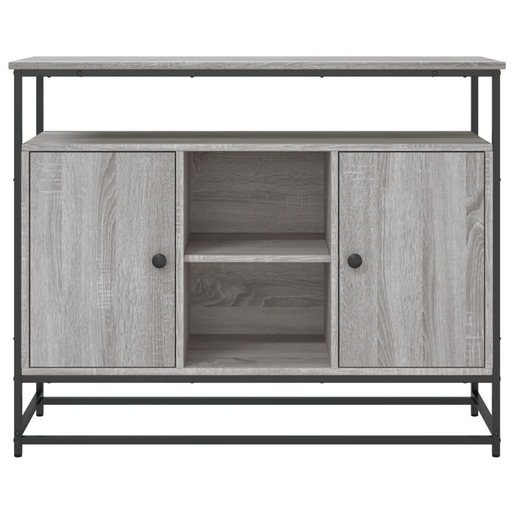 Komoda siva boja hrasta 100x35x80 cm od konstruiranog drva