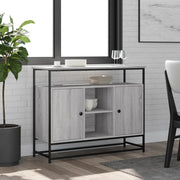 Komoda siva boja hrasta 100x35x80 cm od konstruiranog drva
