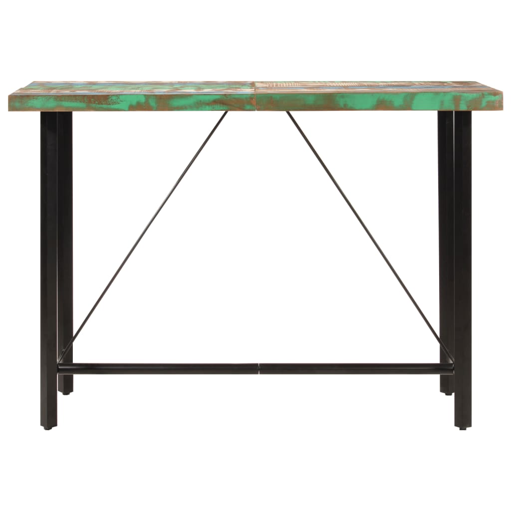 Barski stol 150 x 70 x 107 cm masivno obnovljeno drvo i željezo