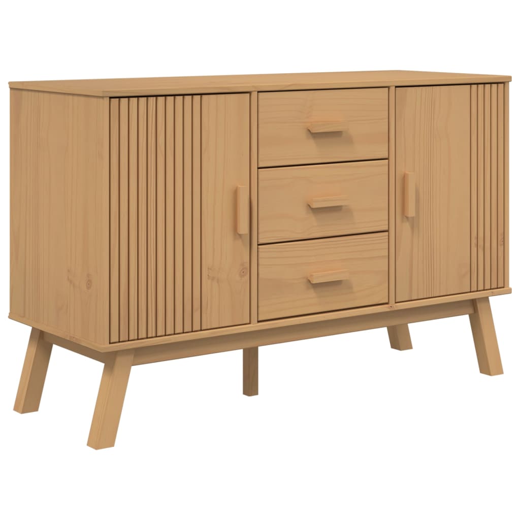 Komoda OLDEN smeđa 114 x 43 x 73,5 cm od masivne borovine