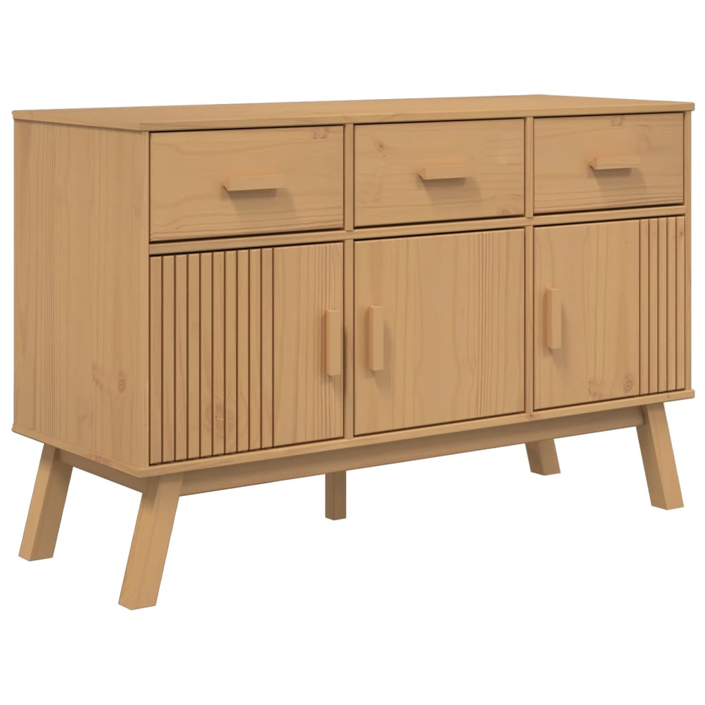 Komoda OLDEN smeđa 114 x 43 x 73,5 cm od masivne borovine