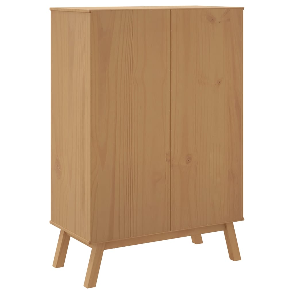 Visoka komoda OLDEN smeđa 85 x 43 x 125 cm od masivne borovine
