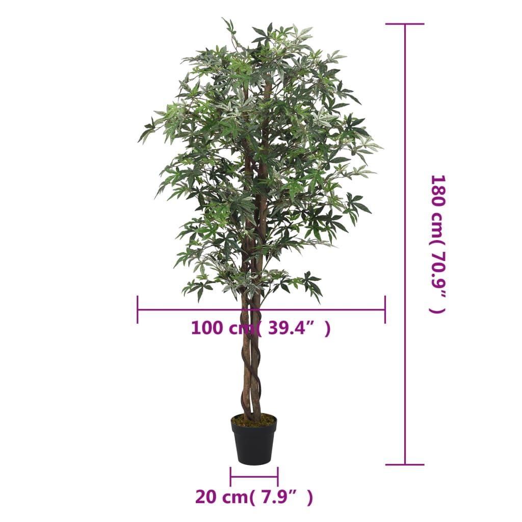 Umjetno stablo javora 672 lista 180 cm zeleno