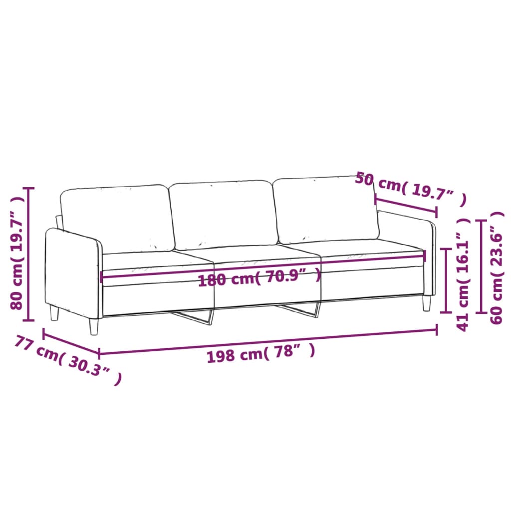 Trosjed od tkanine crvena boja vina 180 cm