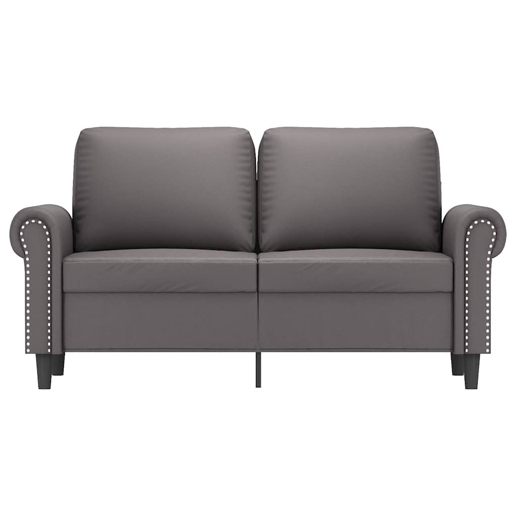 Dvosjed od tkanine siva 120 cm od umjetne kože