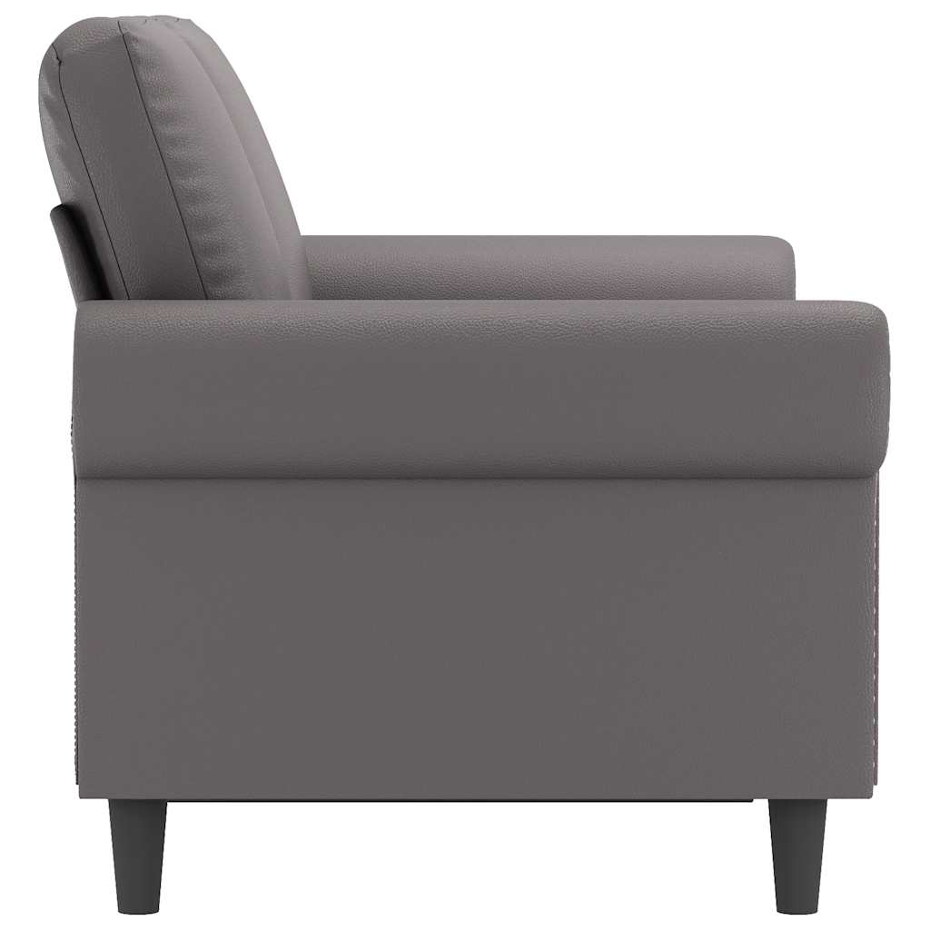 Dvosjed od tkanine siva 120 cm od umjetne kože