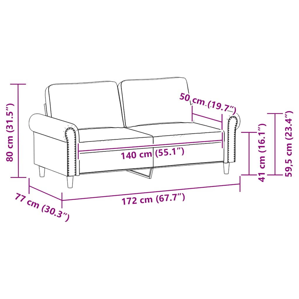 Dvosjed od tkanine crvena boja vina 140 cm umjetne kože