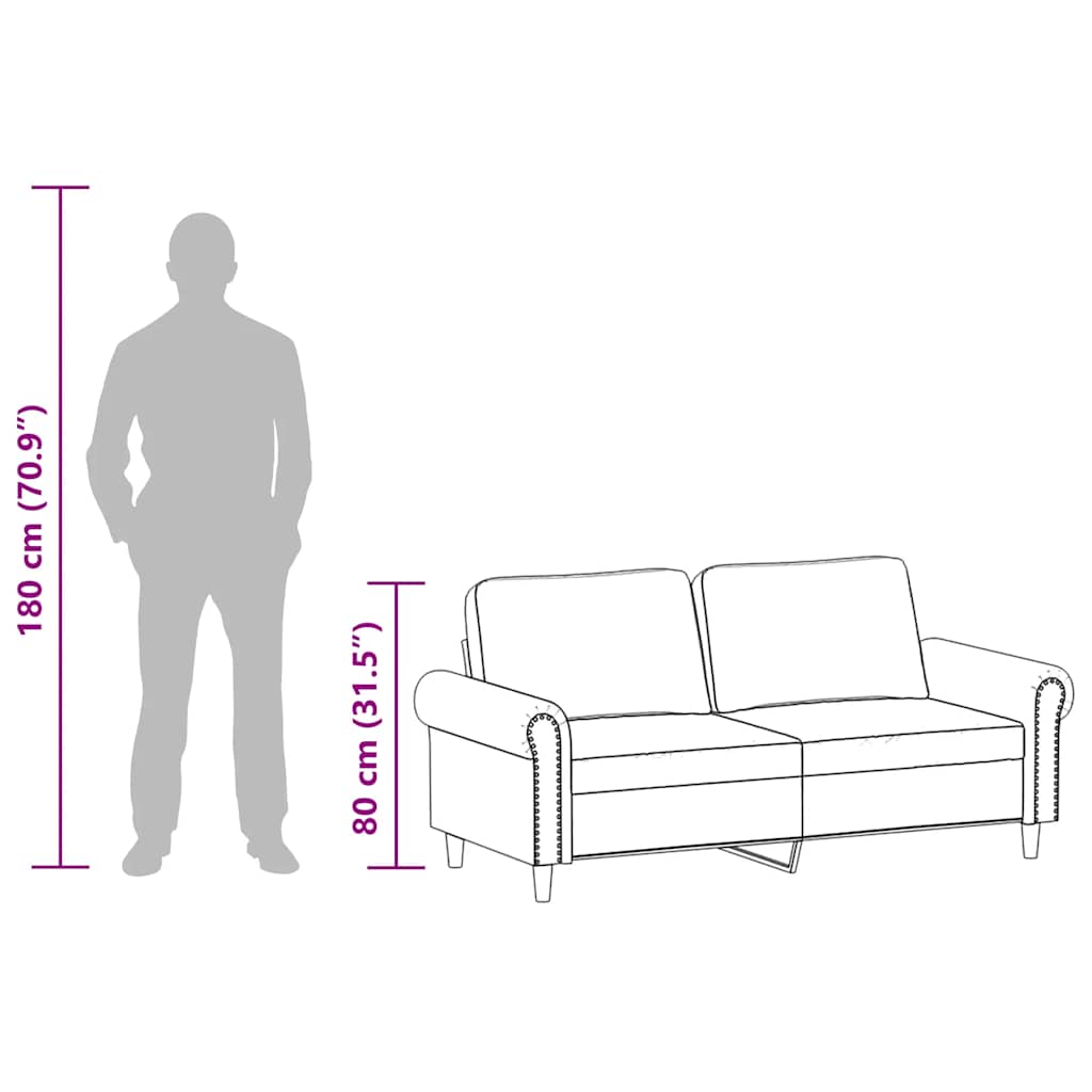 Dvosjed od tkanine crvena boja vina 140 cm umjetne kože