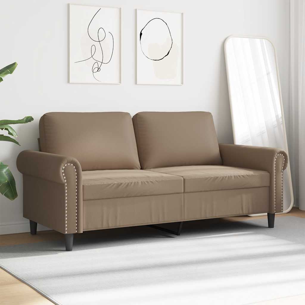Dvosjed od tkanine cappuccina 140 cm od umjetne kože