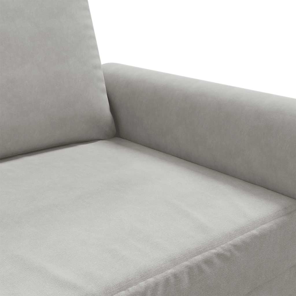 Dvosjed Svjetlosiva 140 cm baršunasti