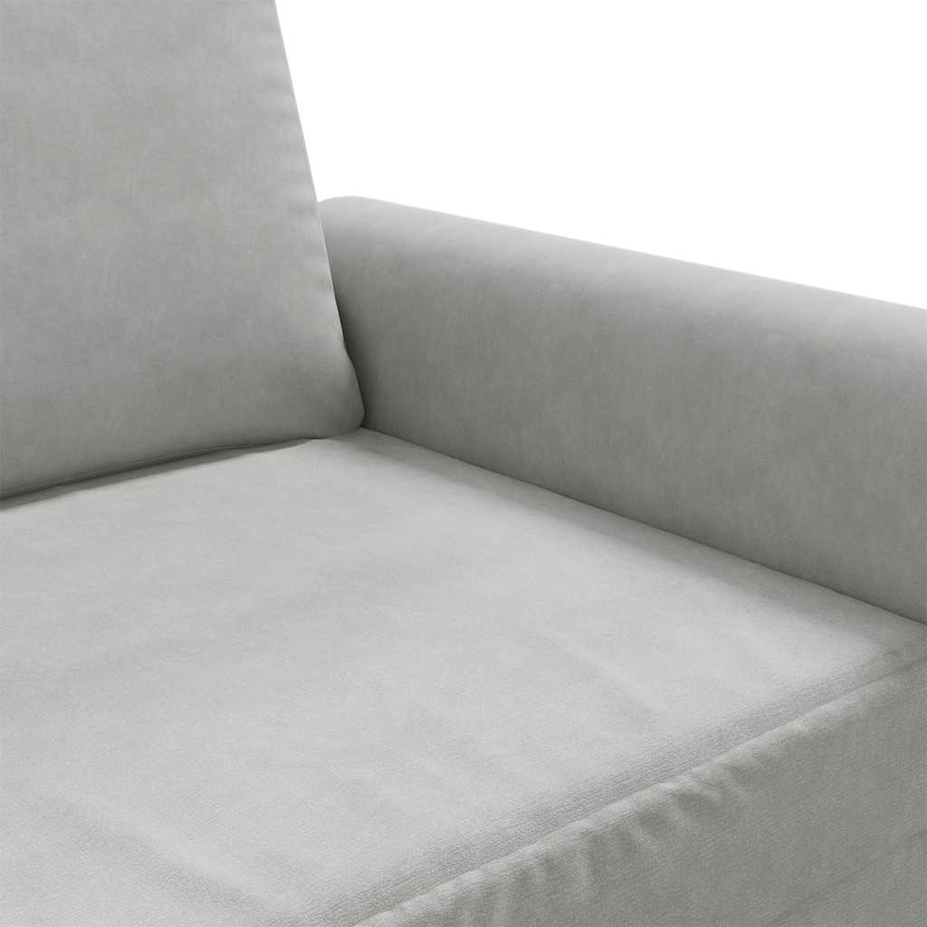 Trosjed svjetlosivi 180 cm baršunasti