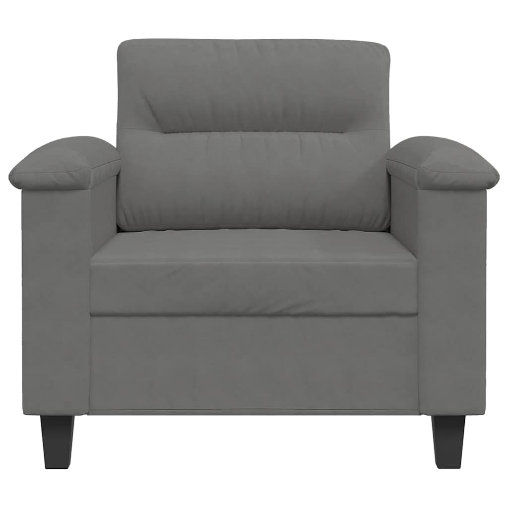 Fotelja tamnosiva 60 cm od mikrovlakana