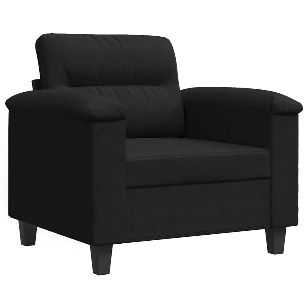 Fotelja crna 60 cm od mikrovlakana