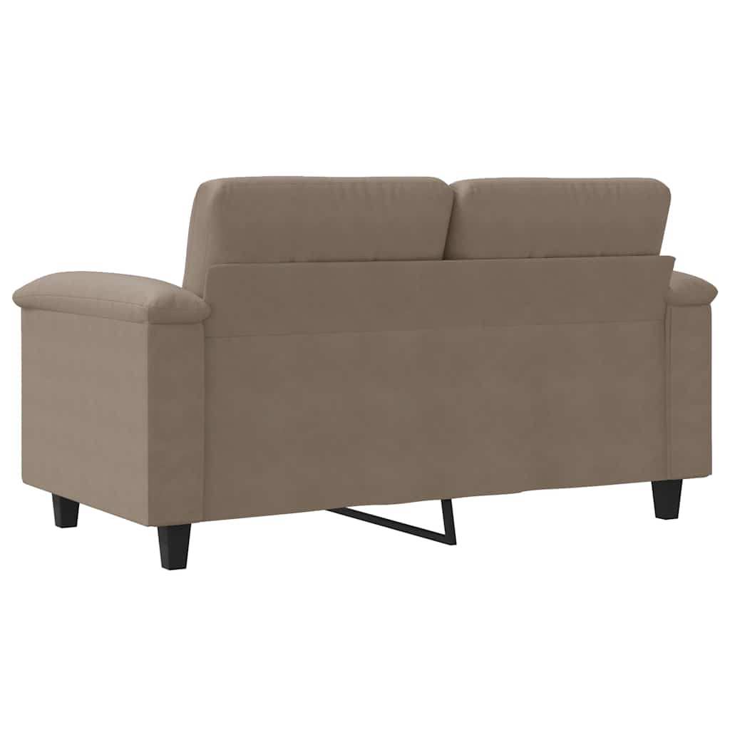 Dvosjed smeđesivi 120 cm od mikrovlakana