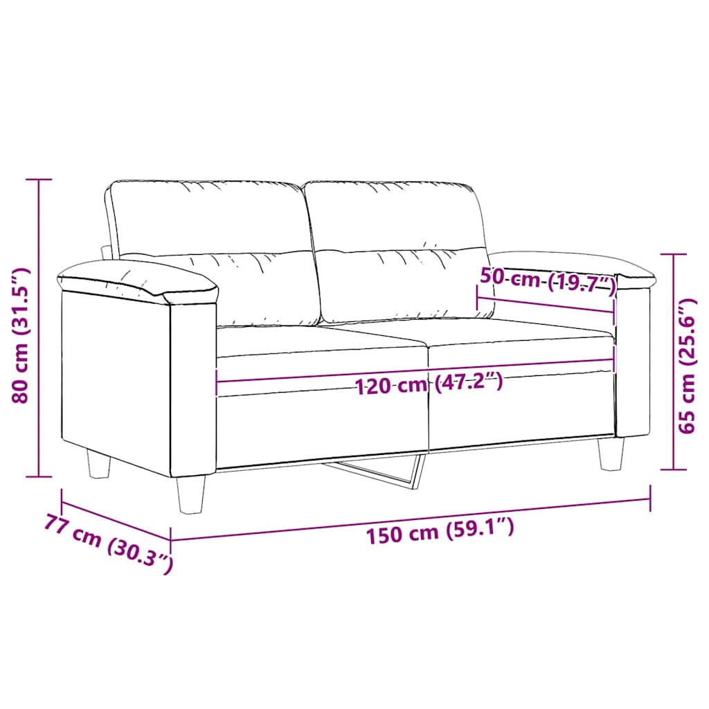 Dvosjed Krem 120 cm od mikrovlakana