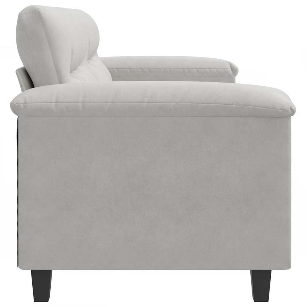 Dvosjed svjetlosivi 140 cm od mikrovlakana