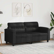 Dvosjed od tkanine crni 140 cm mikrovlakana