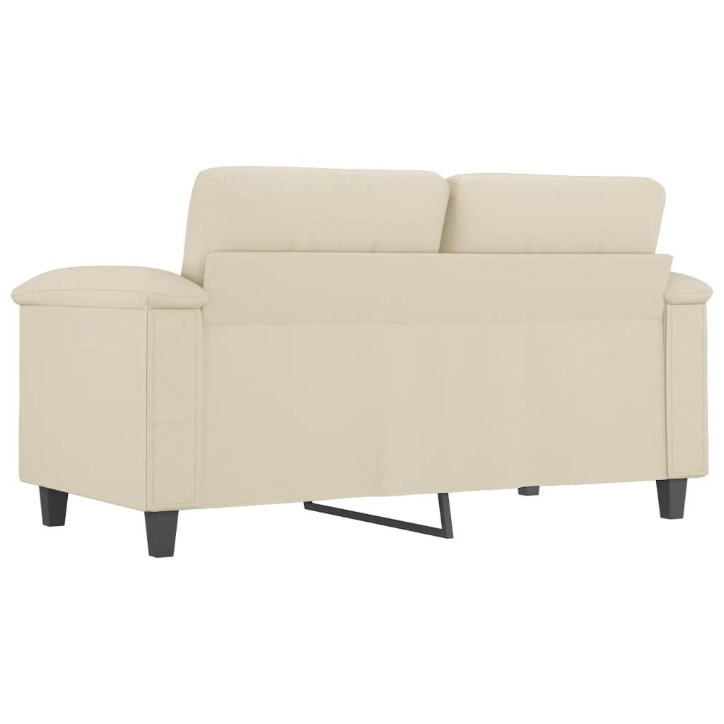 Dvosjed od tkanine krem 120 cm od umjetne kože