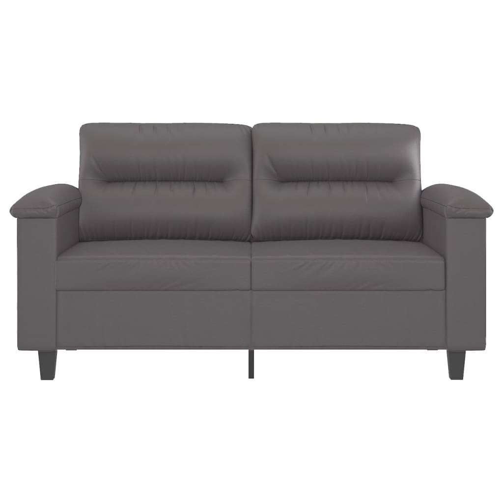 Dvosjed od tkanine siva 120 cm od umjetne kože