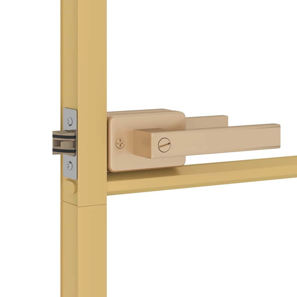 Sobna vrata tanka zlatna 76x201,5 cm kaljeno staklo i aluminij