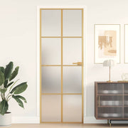 Sobna vrata tanka zlatna 76x201,5 cm kaljeno staklo i aluminij