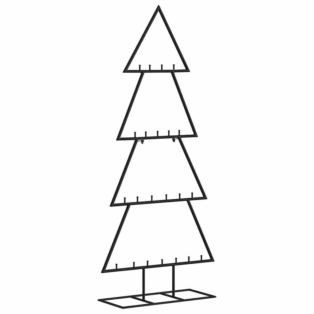Metalno ukrasno božićno drvce crno 125 cm