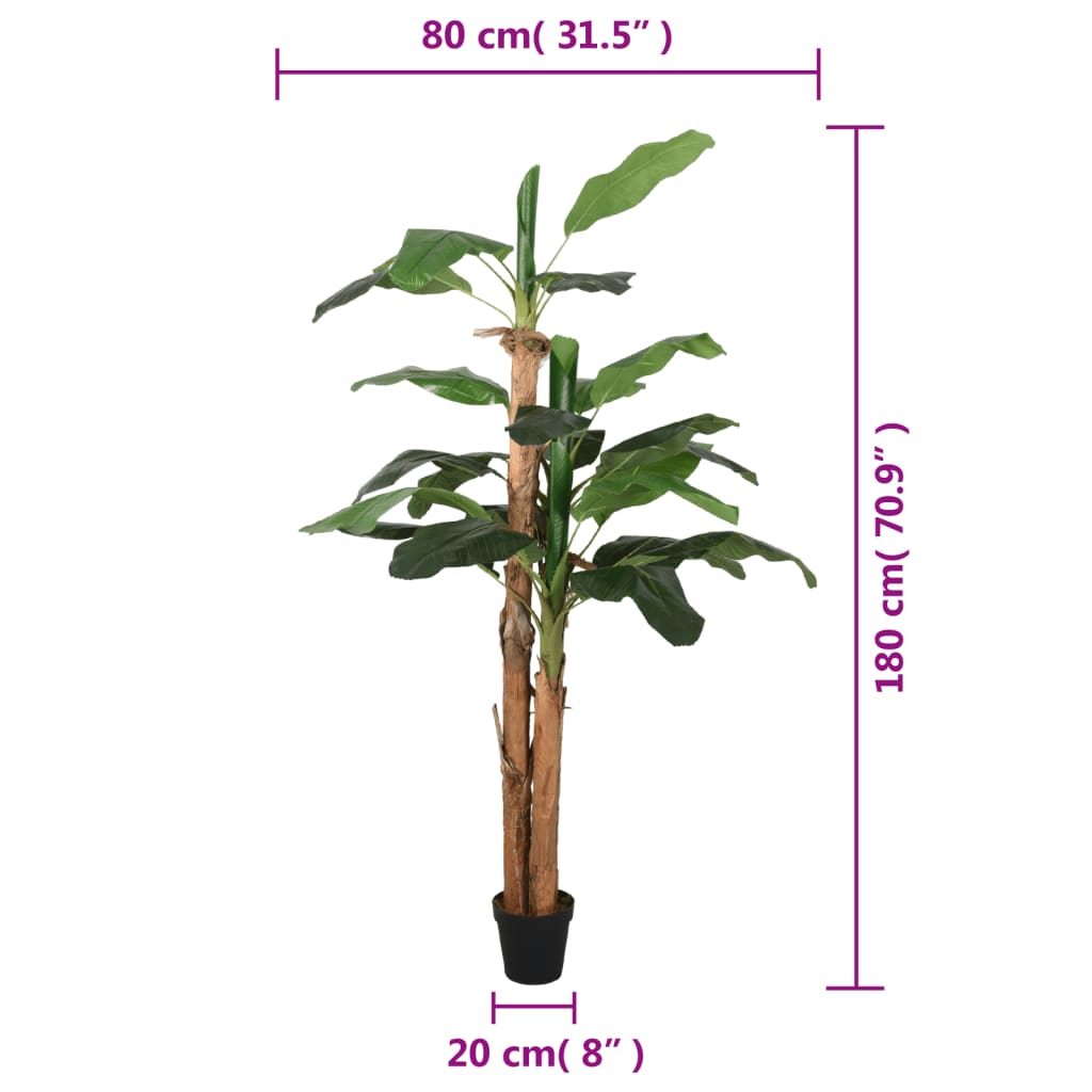 Umjetno stablo banane 19 listova 150 cm zeleno