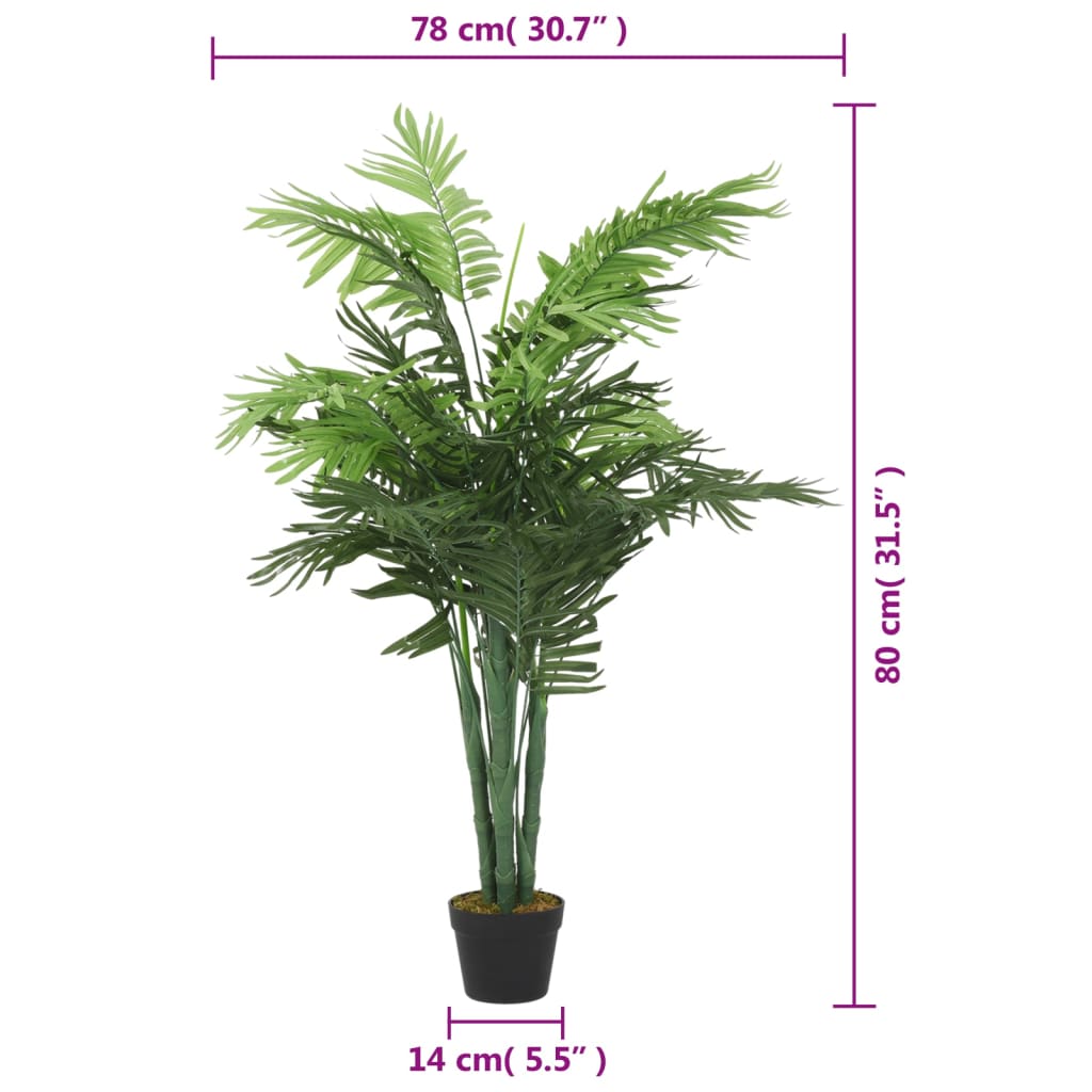 Umjetna palma 18 listova 80 cm zelena