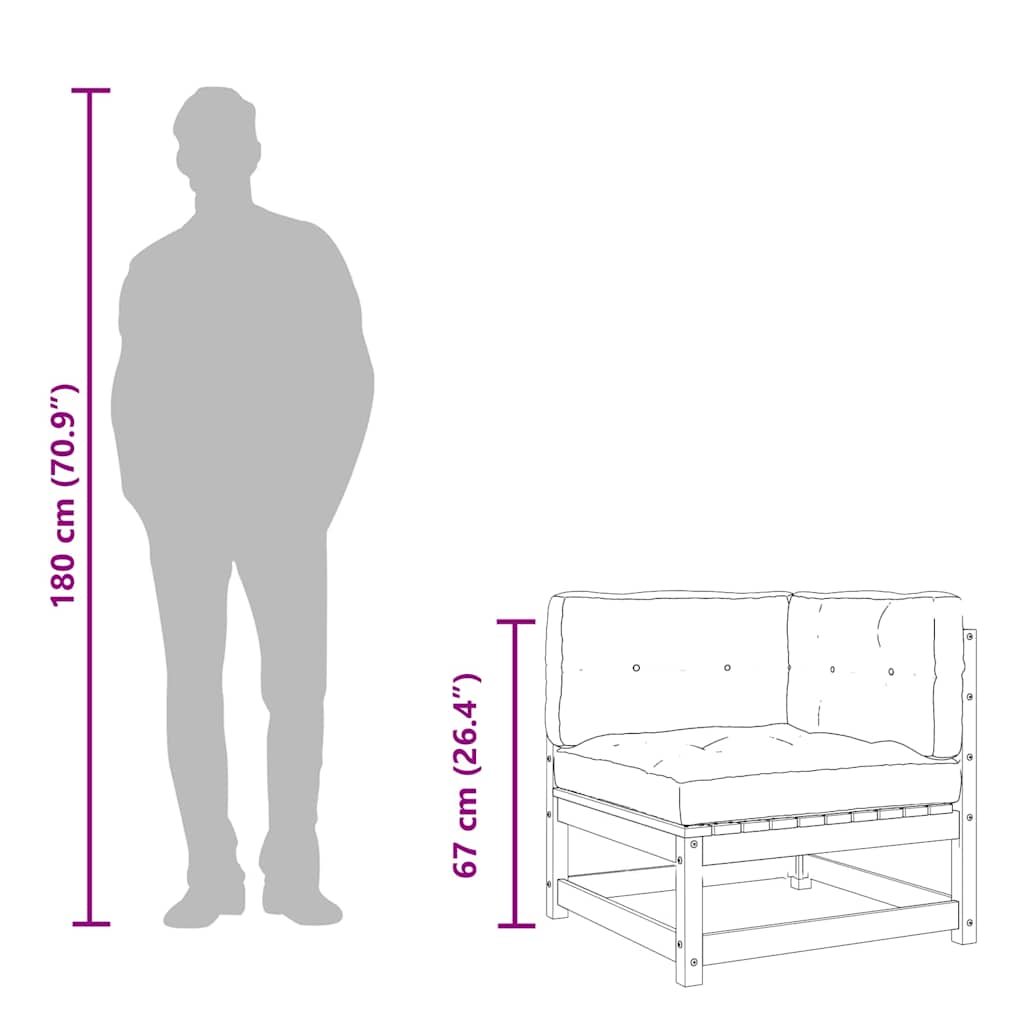 Fotelja smeđa 60 cm od tkanine