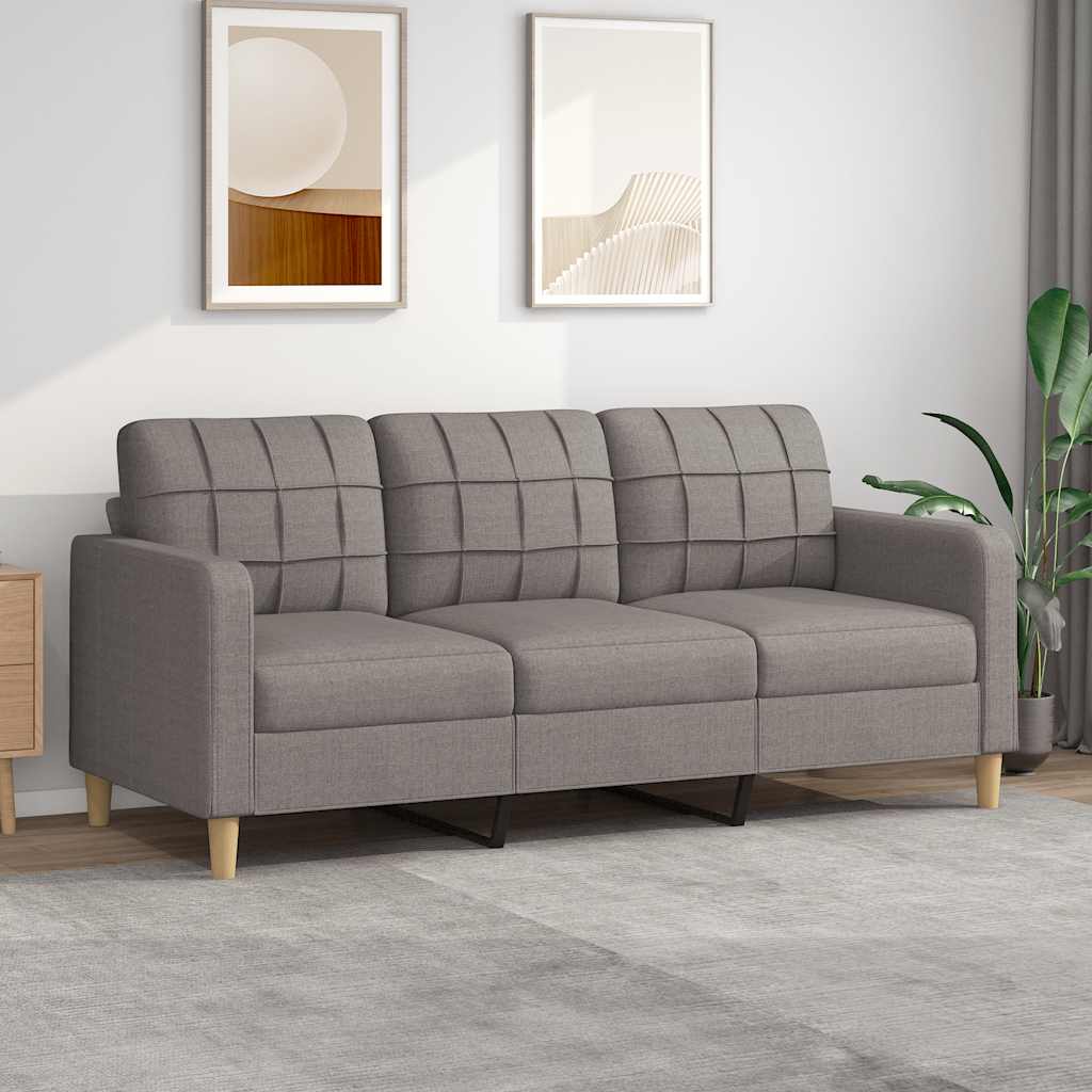 Trosjed od tkanine Smeđe-siva 180 cm