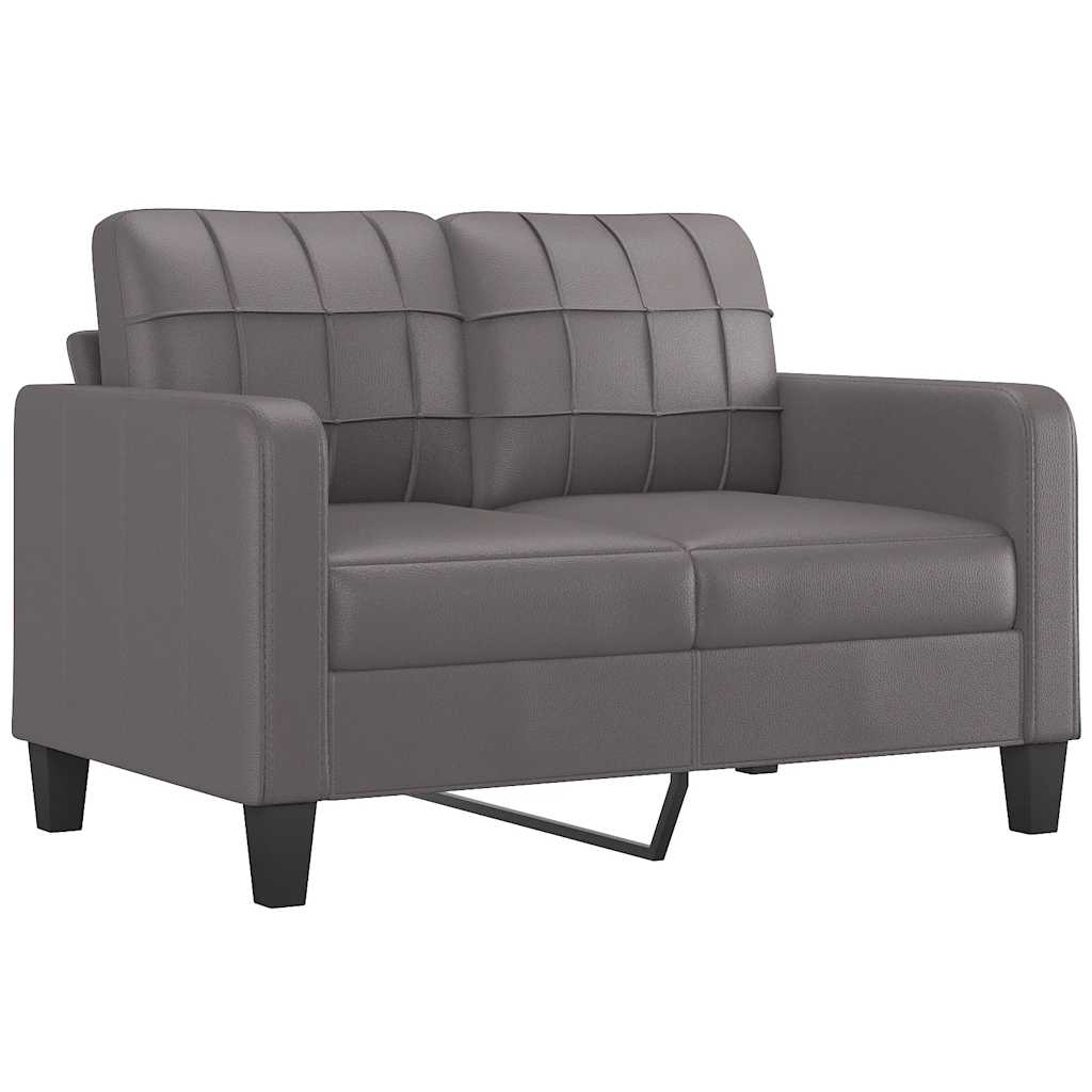 Dvosjed od tkanine siva 120 cm od umjetne kože