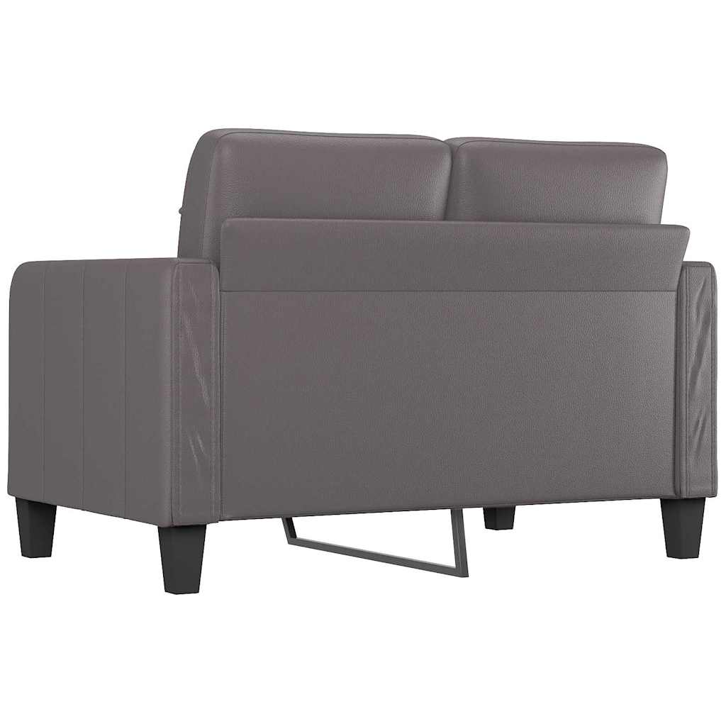 Dvosjed od tkanine siva 120 cm od umjetne kože