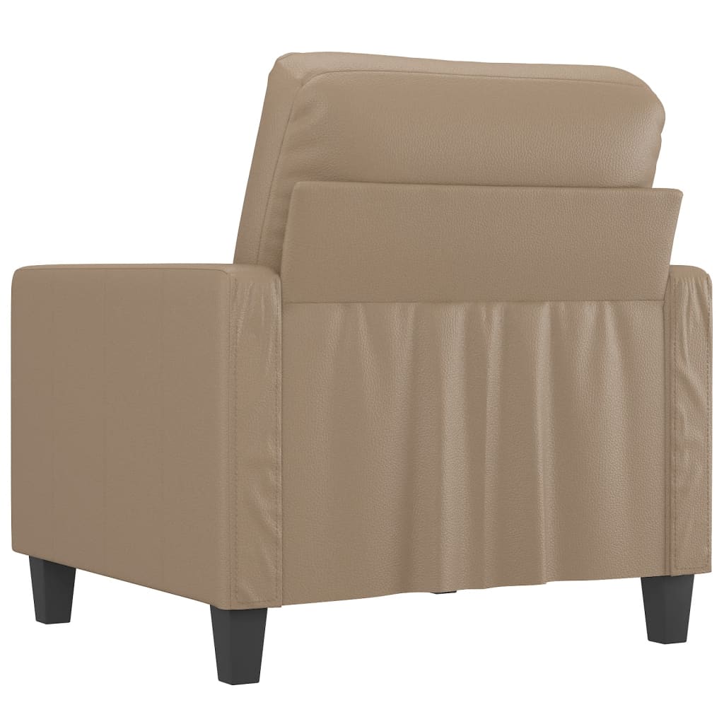 Fotelja boja cappuccina 60 cm od umjetne kože